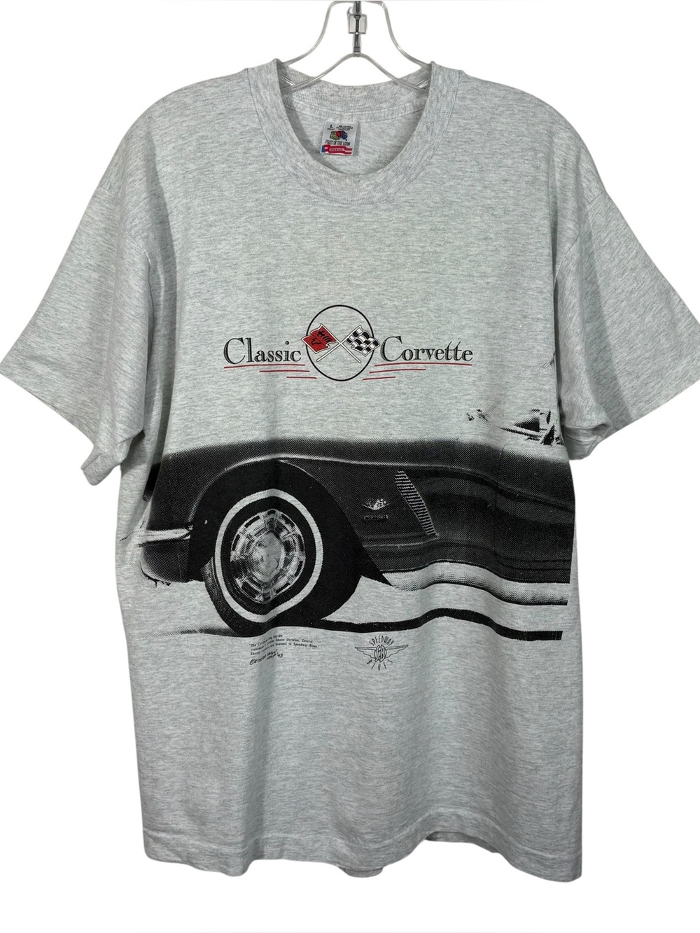Vintage 1993 Classic Corvette Speedway Blues Wraparound Graphic T-Shirt Large L